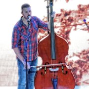Eric Goodman and the bass. Eric is the newest ACQ member starting with the return from hiatus last year. Eric is also at home here as he is Worship Minister at West Side.  (photo by Danl Blackwood)