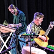 Rob and Michael – starting back in Wichita, they have played music together for over 20 year now.   (photo by Danl Blackwood)