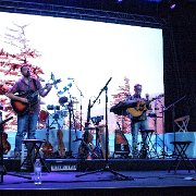 Closing out the concert with some singing, and the audience joining in.   (photo by Betty Horn)