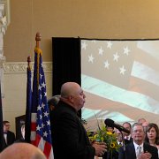 after dinner and before the ceremony, Ric Barron shared his soulful rendition of the Star Bangled Banner.